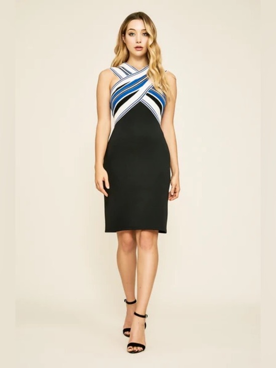 Tadashi Shoji Dresses & Skirts - Tadashi Shoji Dara Striped Halter
Neoprene Dress | L